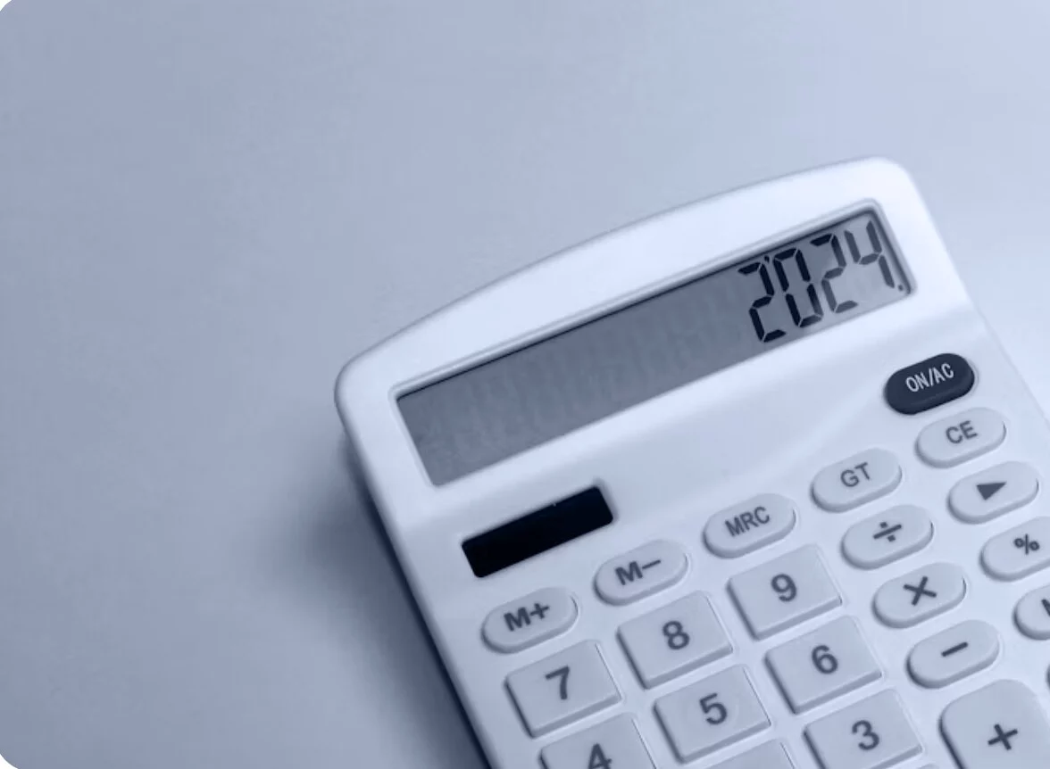 Calculator on a desk